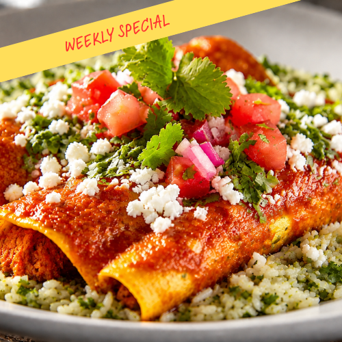 Birria Enchiladas with Cilantro Lime Rice