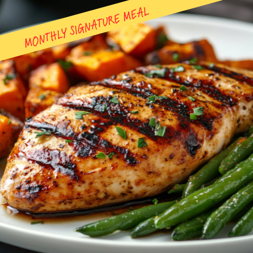 Carolina BBQ Chicken with Garlic & Rosemary Roasted Potatoes