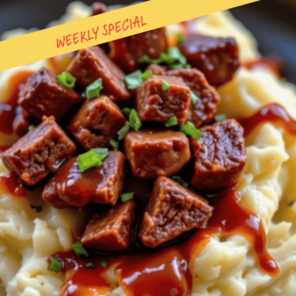 Pork Tenderloin in Chili Garlic Oil with Wasabi Mash