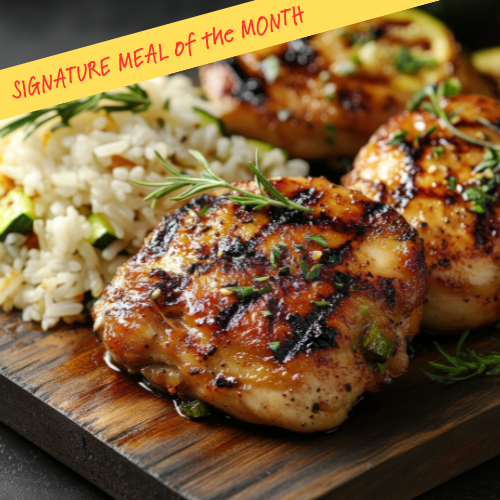 Greek Chicken with Lemon Dill Rice & Zucchini