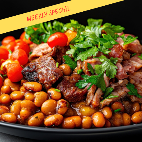 Green Chile Pork with Charro Beans
