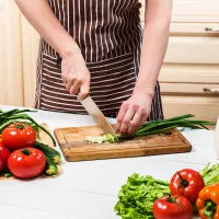 chopping veggies