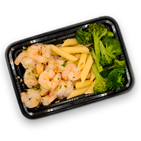 Lemon Garlic Shrimp with Penne Pasta & Broccoli