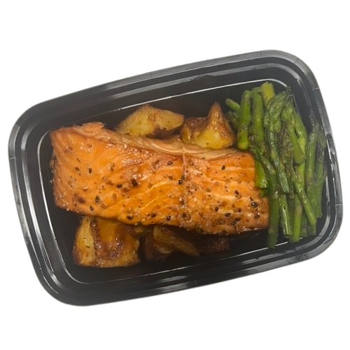 Seasoned Salmon with Red Potatoes & Asparagus